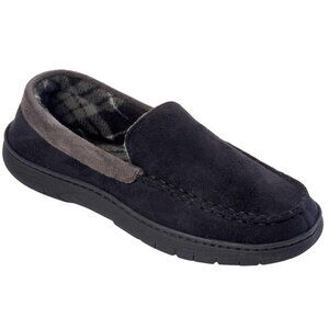 Haggar Men's Indoor/Outdoor Microsuede Venetian Slipper Size XL Plaid Flannel